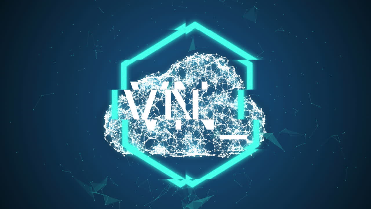 animación del texto de nft sobre el icono de la nube en fondo negro