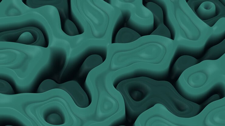 Dynamic swirling blue and green pattern