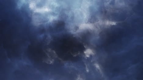 thunderstorm,-Lightning-strike-on-dark-sky