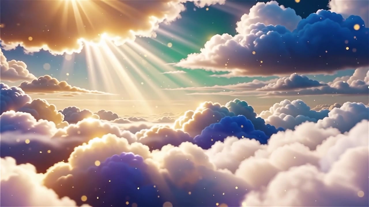 Christian Heavenly Light Worship Background