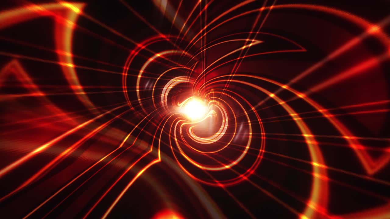 4k 3d bucle sin costuras. luz de oro abstracta gráficos de movimiento de agujero de gusano geométricos tridimensionales. túnel de ilusión óptica de rayas hipnóticas. líneas surrealistas moviéndose para bucle vj, espectáculo escénico, transición.