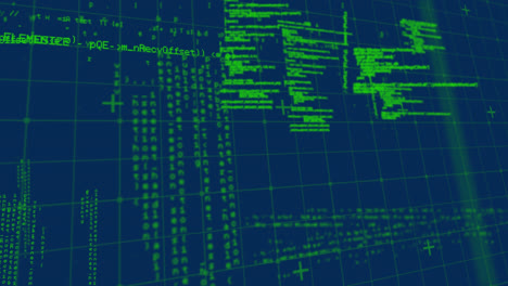 animation of data processing on navy background