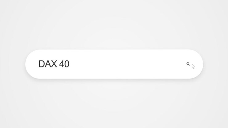 Schermo del computer mostra query di ricerca DAX 40 inserita nell'interfaccia del browser internet. Primo piano