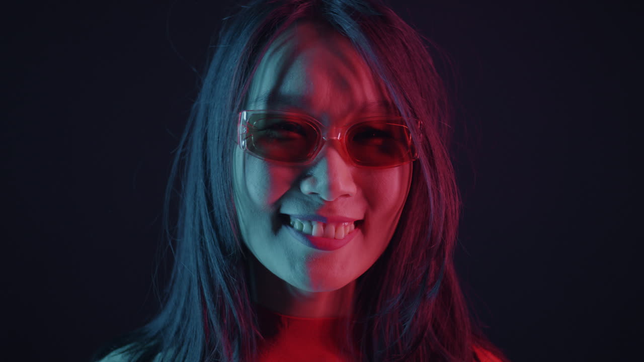 Neon Portrait of a Woman