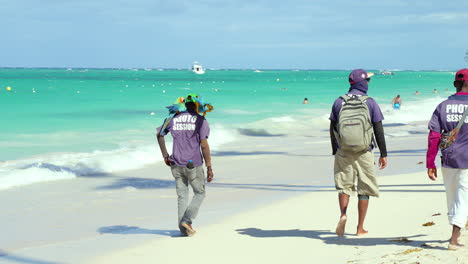 photo session on a tropical beach
