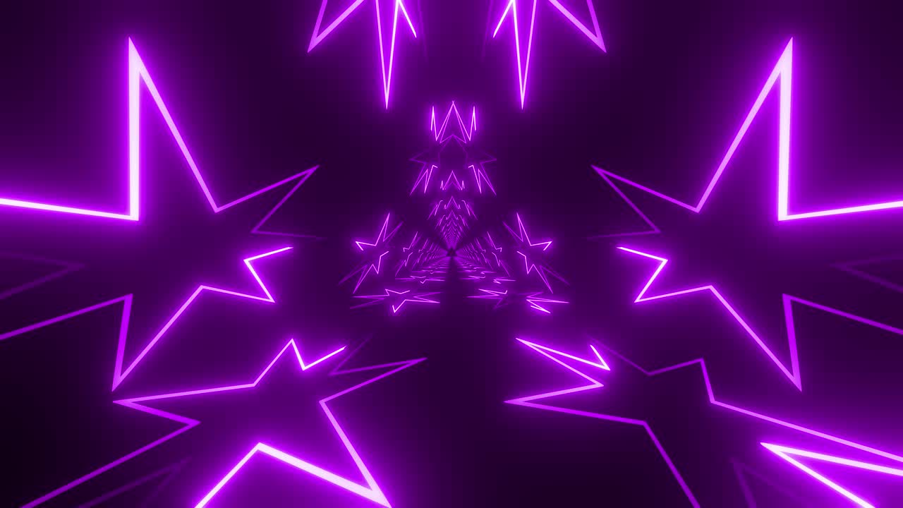 Neon Pink Star Tunnel