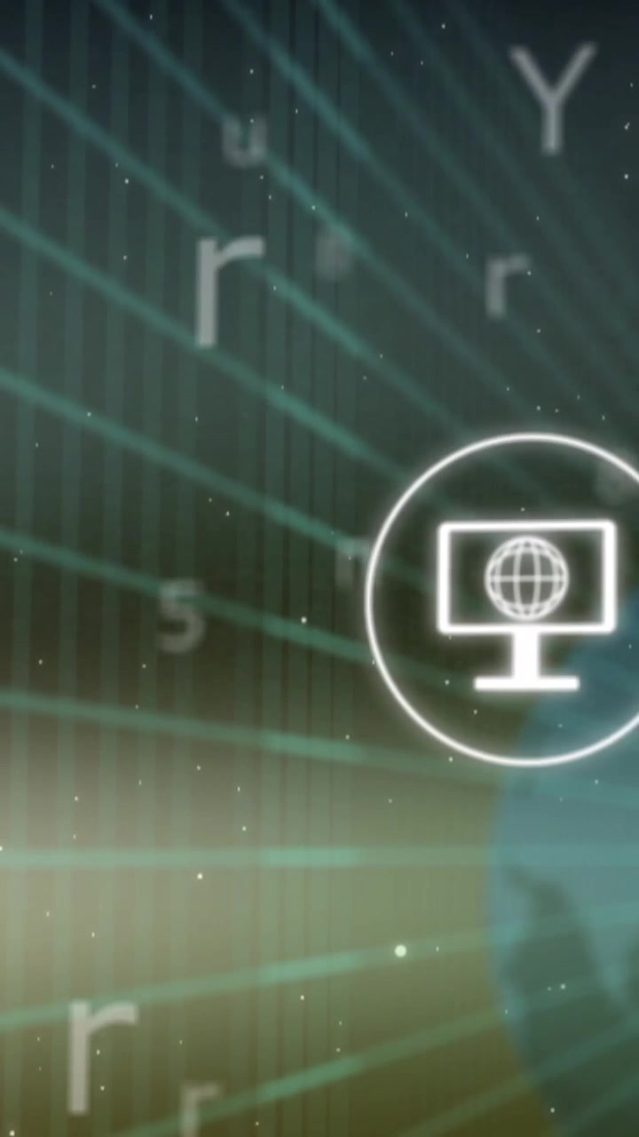 Animation af forbindelser og globus med databehandling