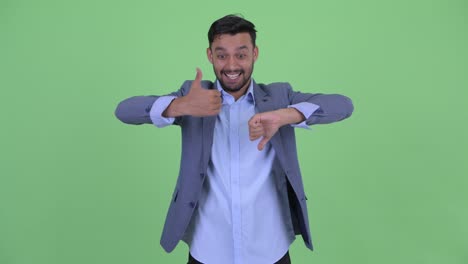 young handsome bearded persian businessman in suit