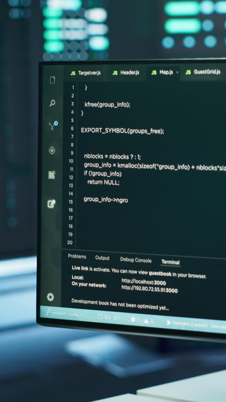 Close Up of Computer Monitor Displaying Programming Code