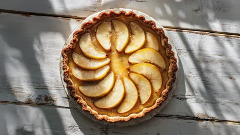 pear tart on a white background