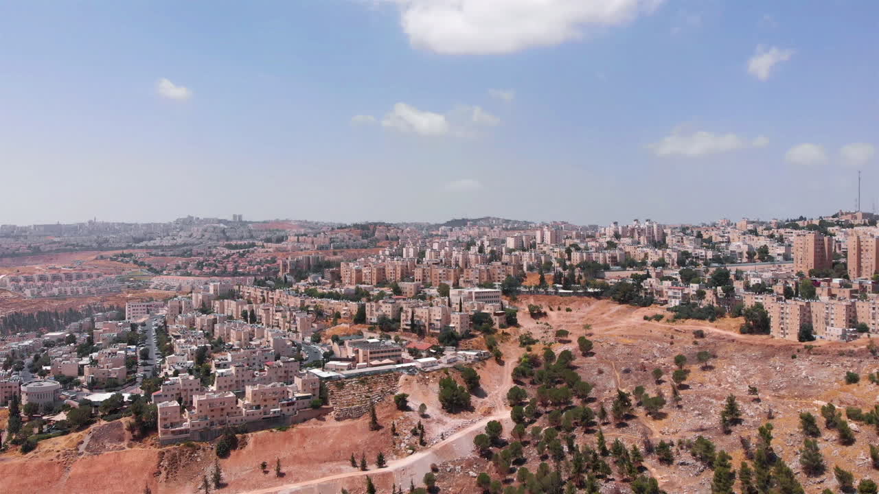 centro de jerusalén al mediodía vista aérea