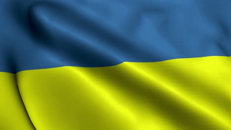 waving ukraine real texture satin flag