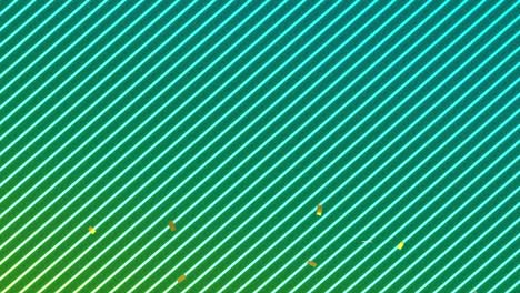 animation of confetti falling over gradient green to yellow lined background