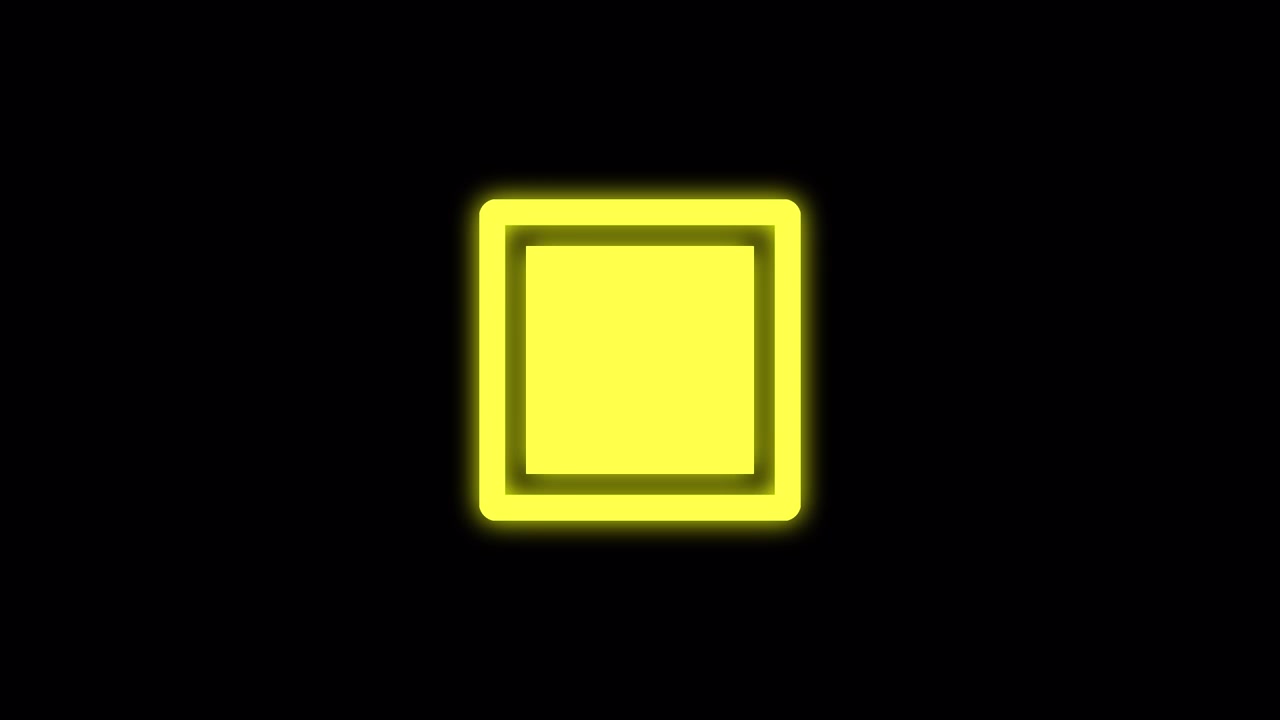 Simple wave neon icon square Transitions. 1080p - 30 fps - Alpha Channel (7)