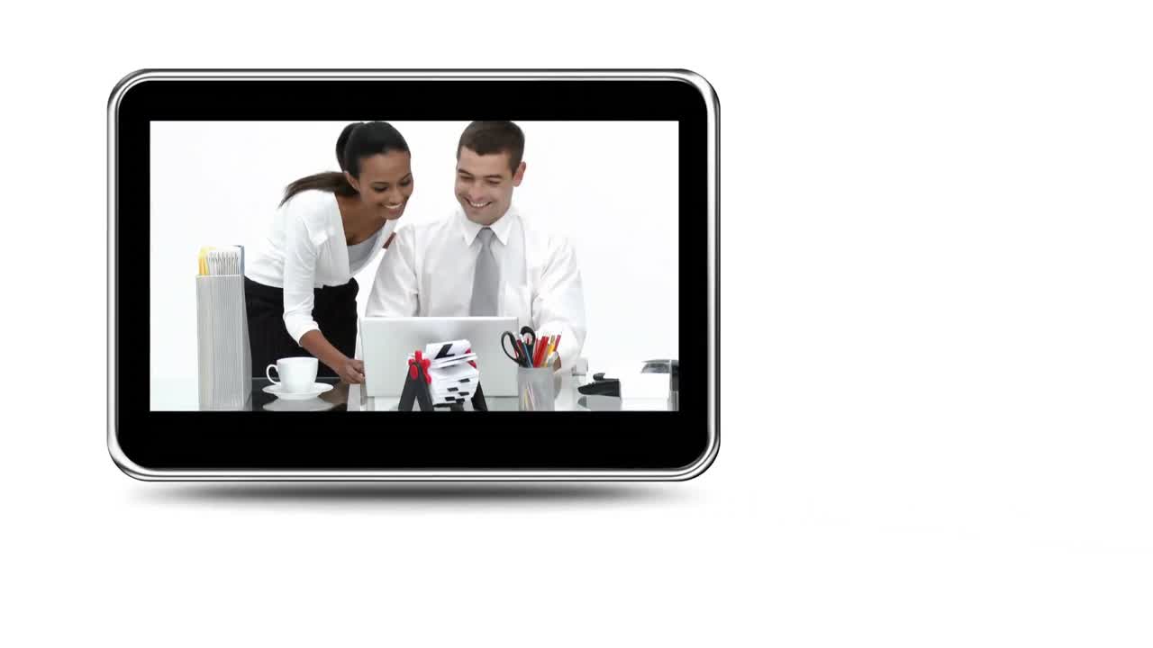 Montage of business people working together