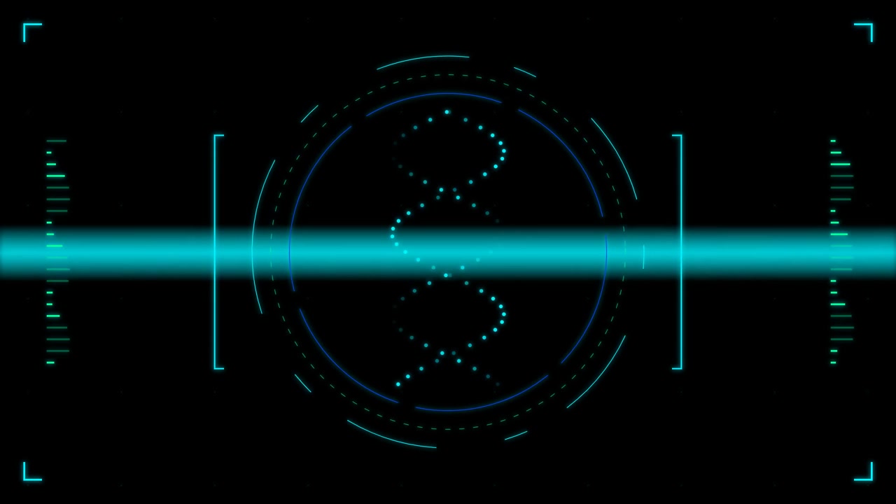 Digital DNA Helix Scanning Interface Animation