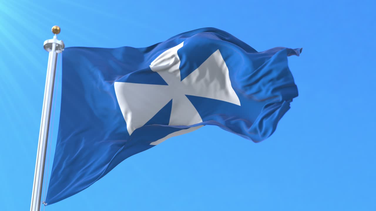 bandera de la ciudad de rzeszow, polonia. bucle