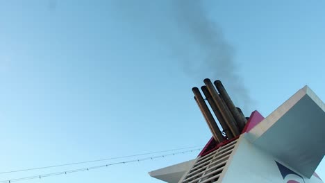 ferry chimney blowing out smoke