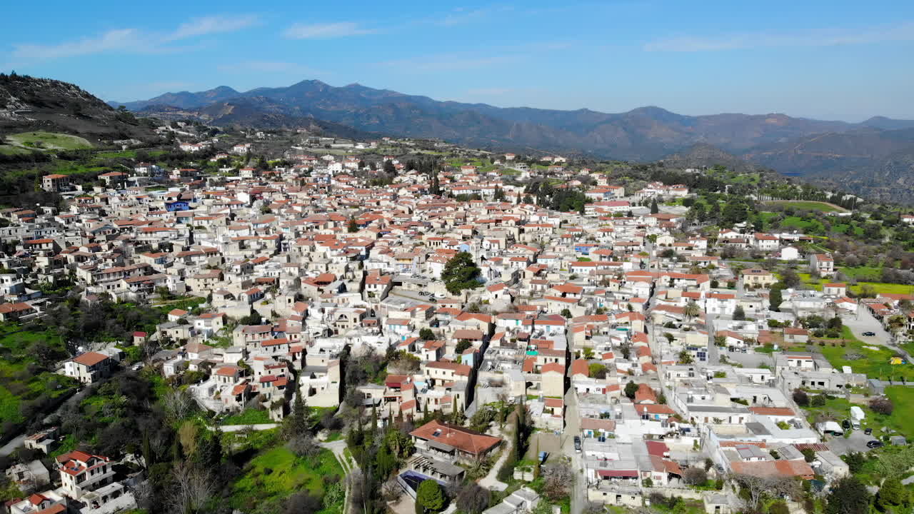 Aerial drone view of Nicosia, Cyprus