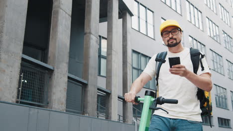 man on electric scooter