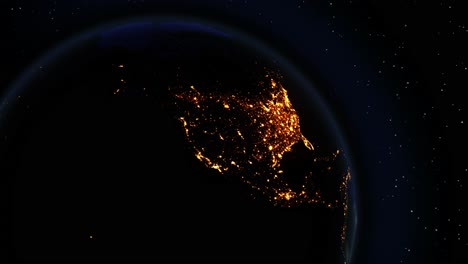 the night seen of planet earth city lights from the international space station space clouds sunsire