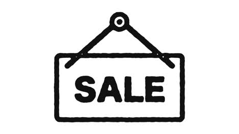 retail sale icon animation footage & alpha channel