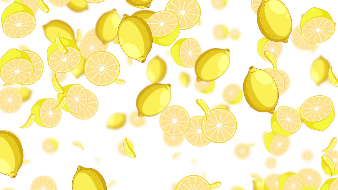 падающие лимоны