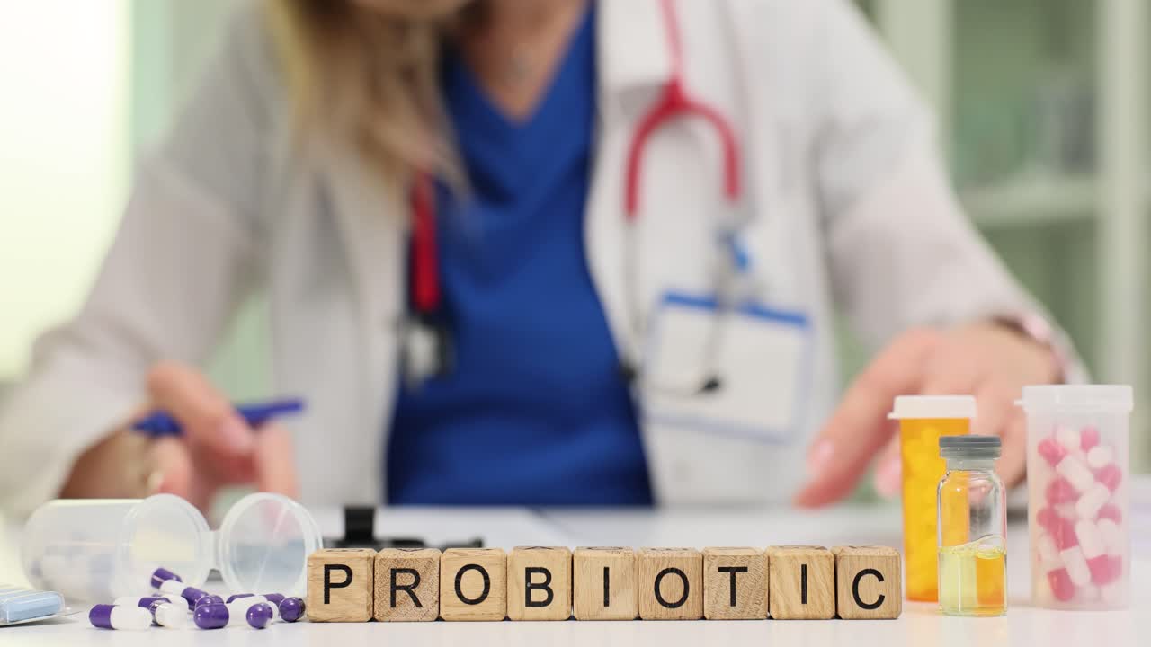 Probiotic medicine prescription by a doctor