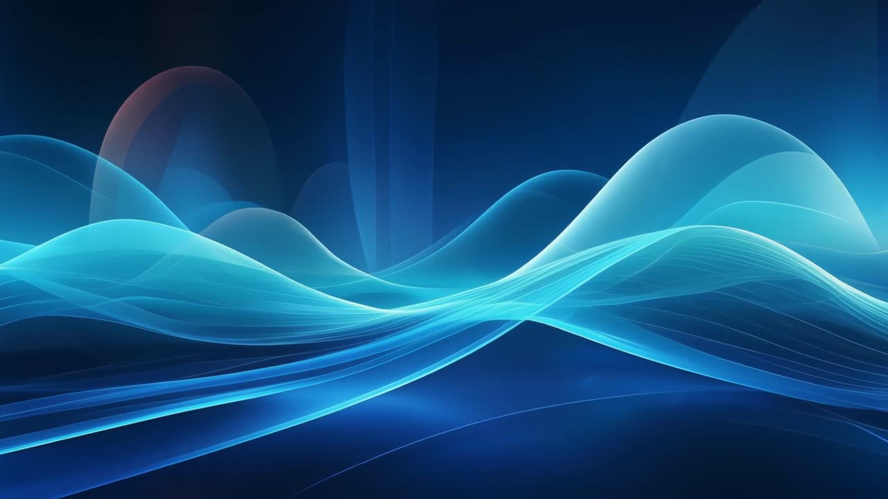 Futuristic Digital Blue Wave Flow Background