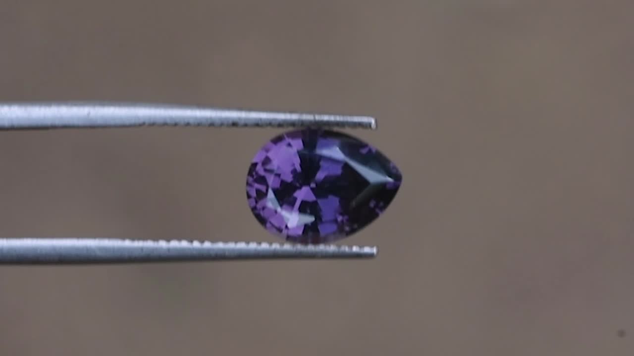 Pear shape purple spinel Sri Lanka