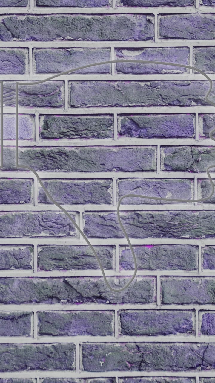 Thumbs down neon sign on brick wall 4k