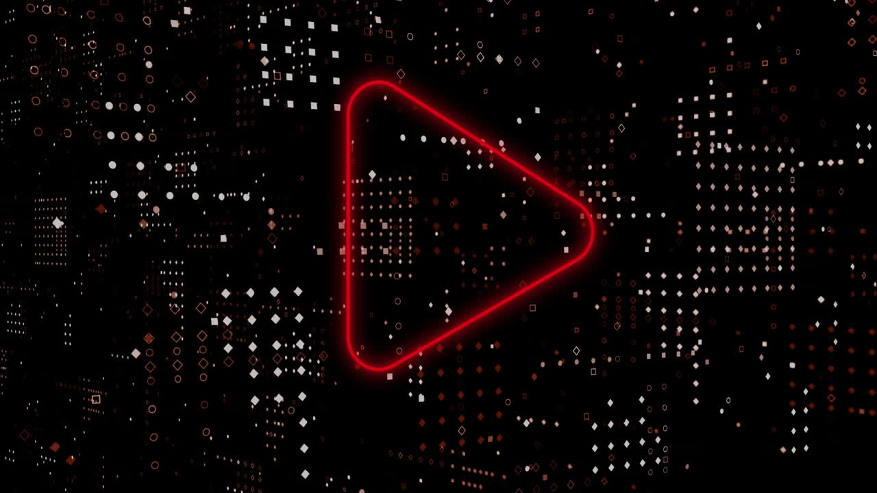 재생 버튼의 애니메이션, 검은 바탕에 디지털 데이터 처리