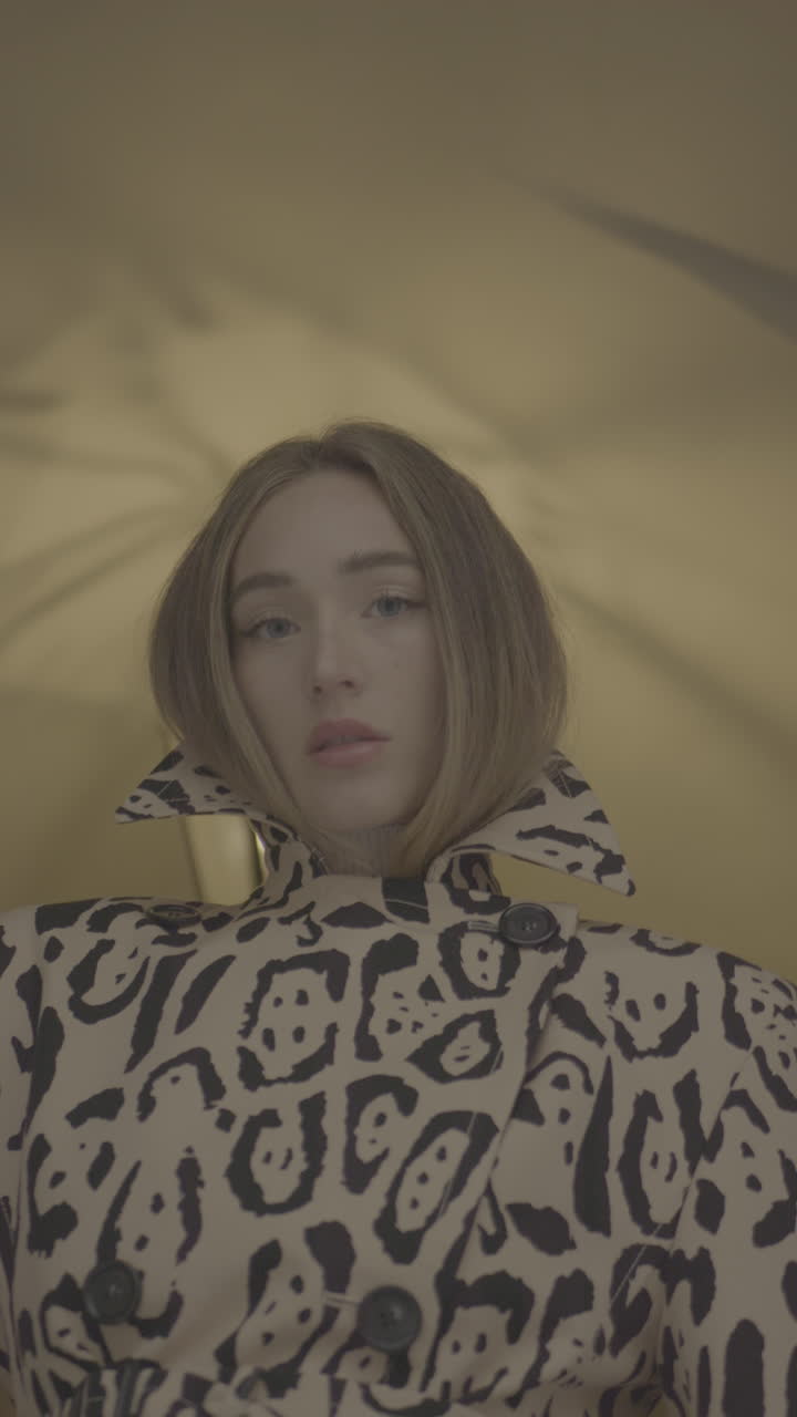 Woman in Leopard Print Coat