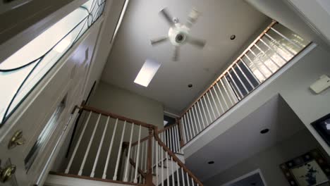 Low-angle-view-of-the-interior-stairwell-of-a-home-in-Eden-Prairie,-Minnesota