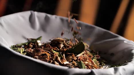 Making-of-Herbal-Compress,-Ingredient-Close-Up