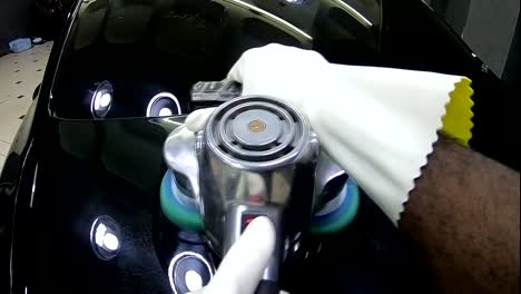 luxuxry car paint care through hand buffing machine