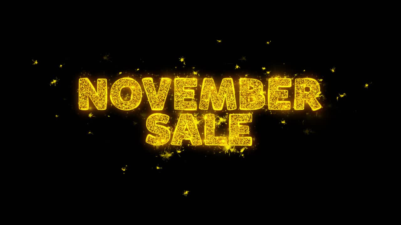 November Sale Sparkling Text Graphic