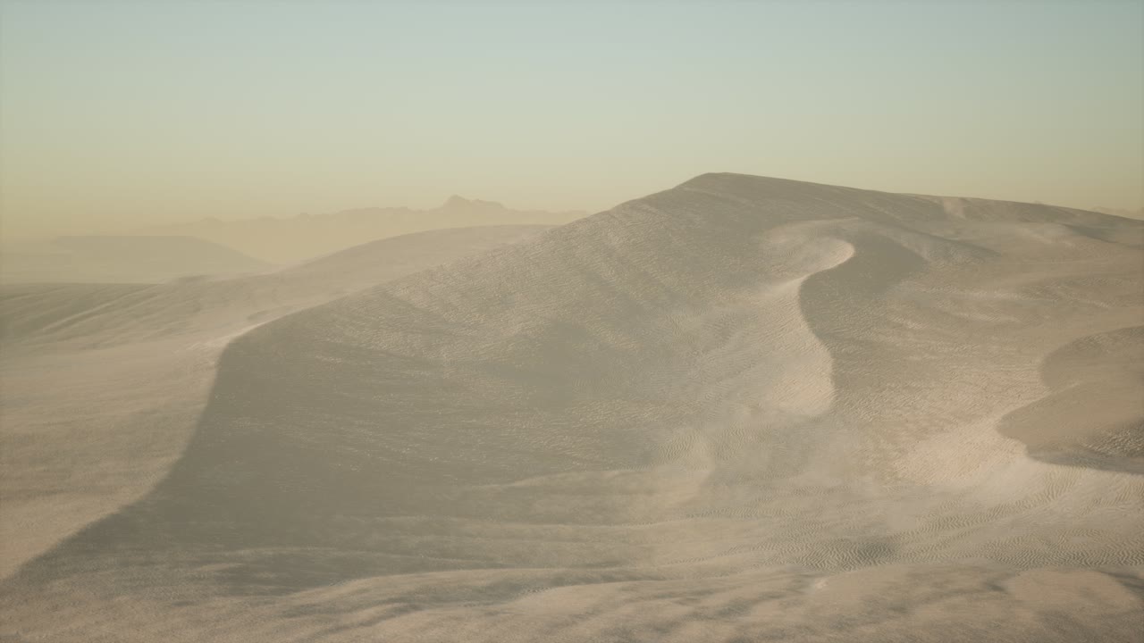 해가 뜨면 사하라 사막 의 큰 모래 언덕 에 대한 공중 전망