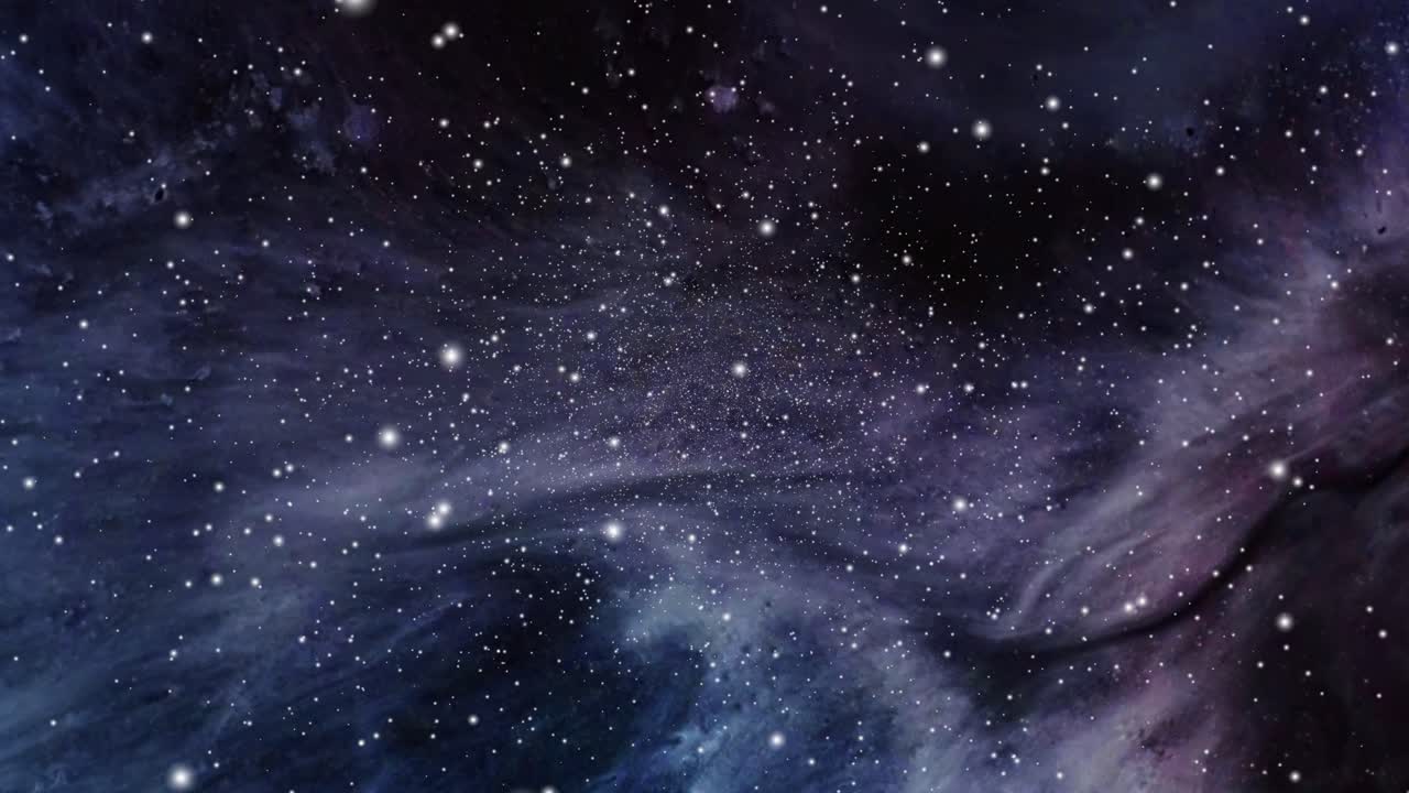 Nebula clouds move with stars in the great universe