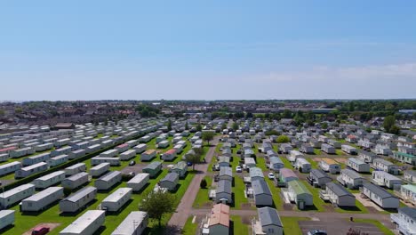 aerial view of a large caravan park