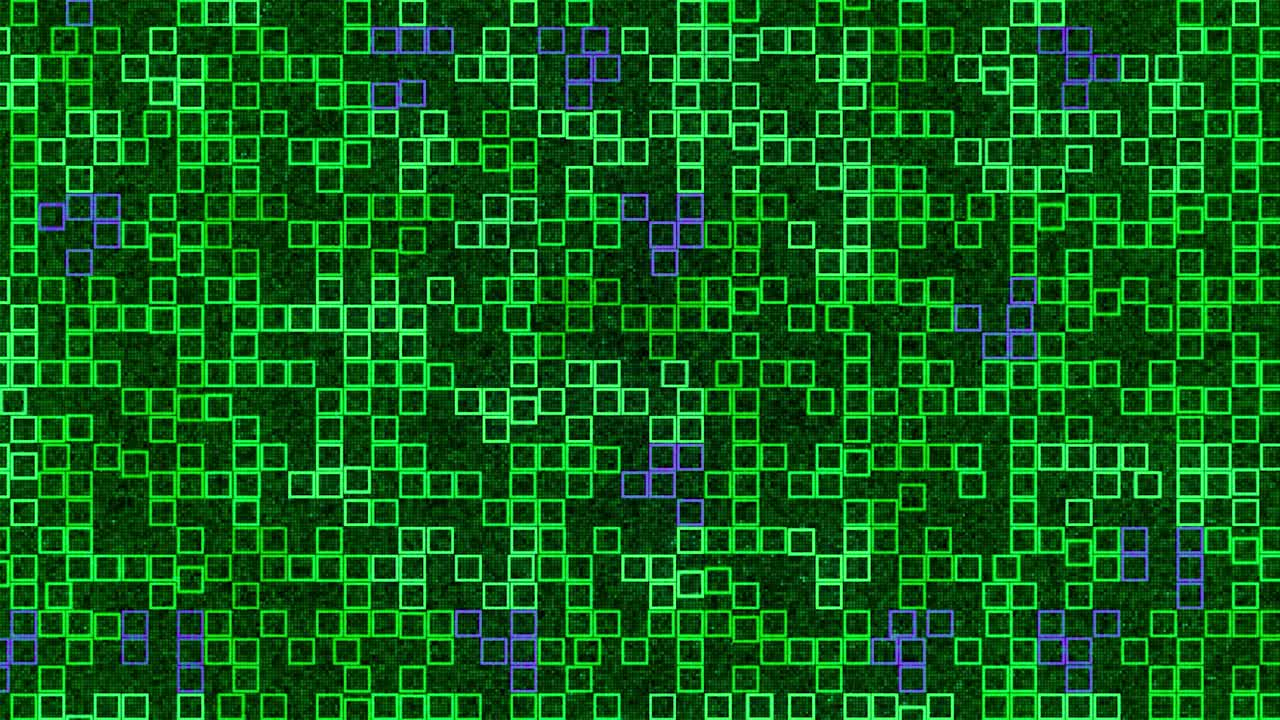 Abstract Green Square Pattern
