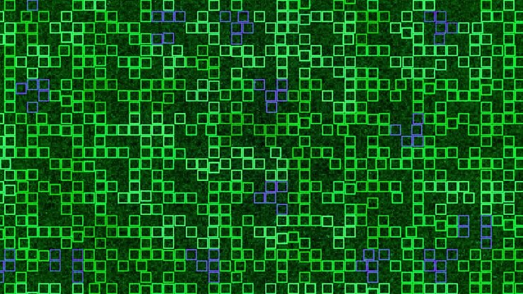 Abstract Green Square Pattern