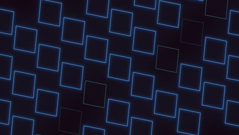 Blue-neon-squares-pattern-in-retro-style