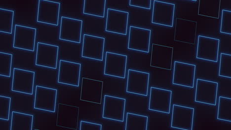 patrón de cuadrados de neón azul en estilo retro