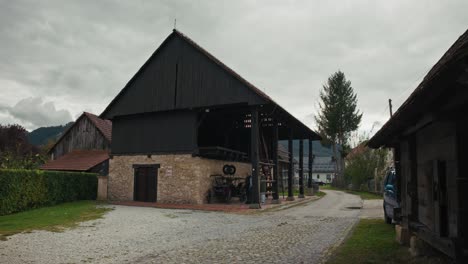 old barn in a rural village