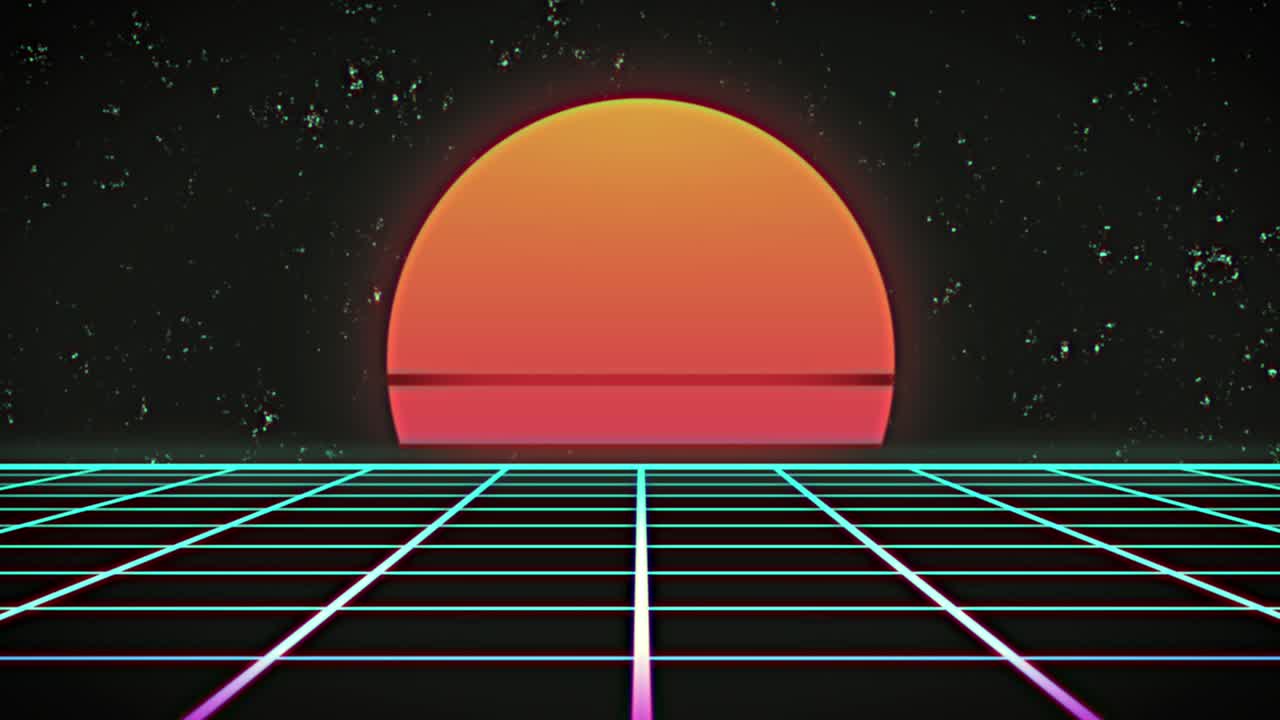 그리드 네트워크를 통해 추상적인 모양에 대한 대규모 판매 텍스트와 검은 바탕에 오렌지색 둥근 배너