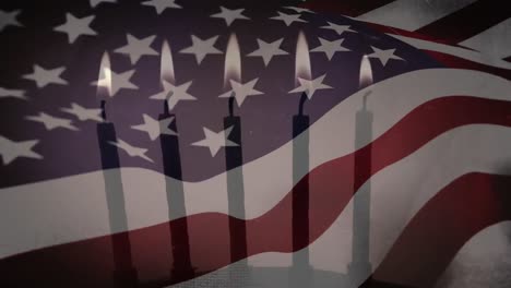 US-flag-and-candles