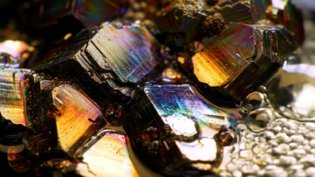 Exploring the Colorful Beauty of Natural Crystals Under Close Observation
