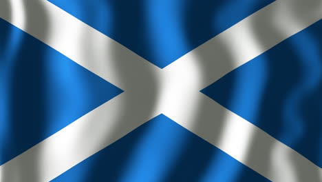 animación de la bandera de escocia ondeando
