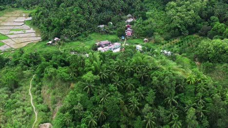 paysage agricole à sitio kanse à saint bernard ville dans la province philippine du sud de leyte